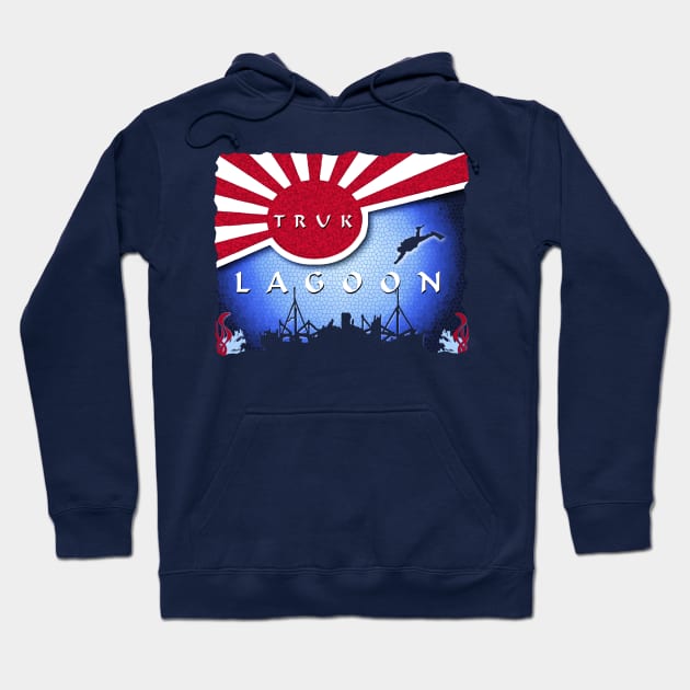 Truk Lagoon Wreck Dive WWII Japan Flag Scuba Diving Gifts Hoodie by TeeCreations